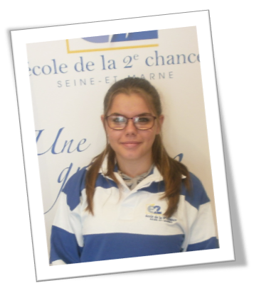 Jessica, ancienne stagiaire de l’E2C Seine-et-Marne, et en formation auxiliaire puériculture